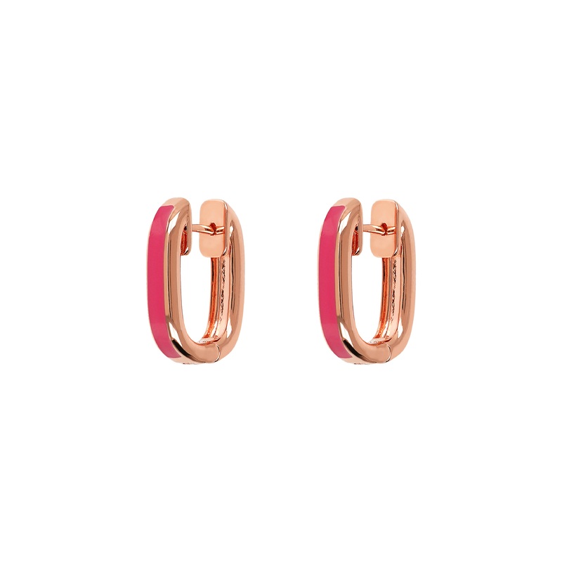 Bronzallure Miss Fuchsia Enamel Earrings