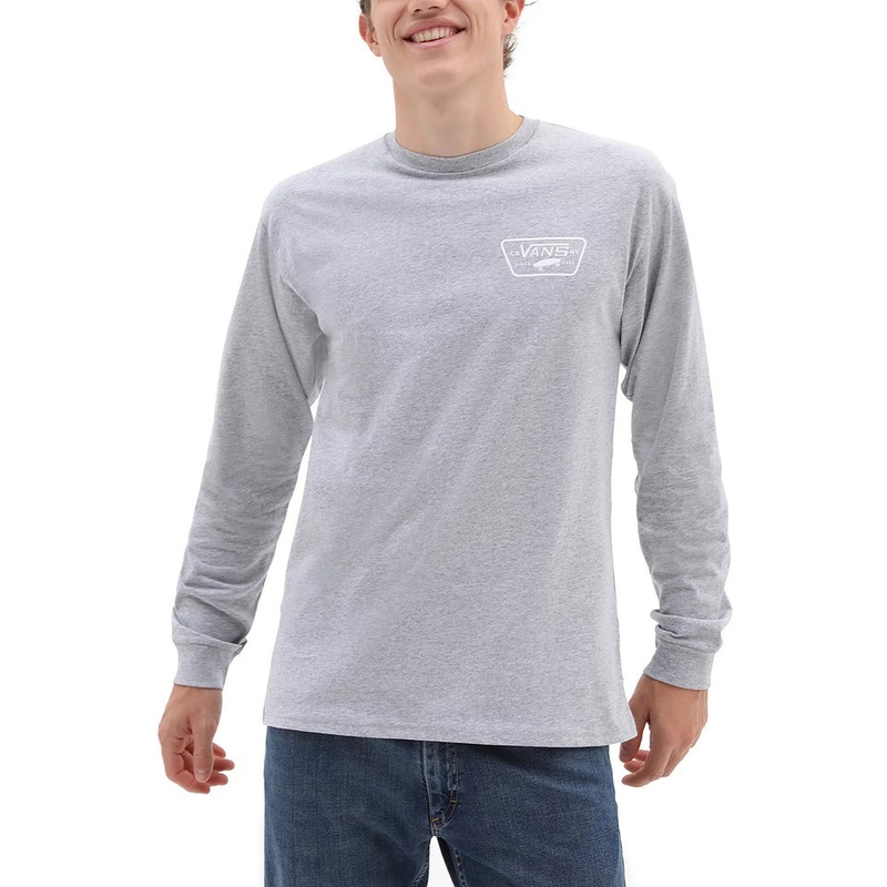 Full Patch Back Long Sleeve T-Shirt ATHLETIC HEATHER/WHITE M