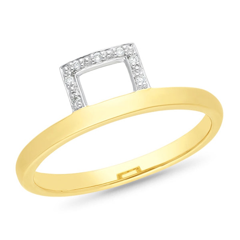 9ct Yellow Gold Diamond Ring