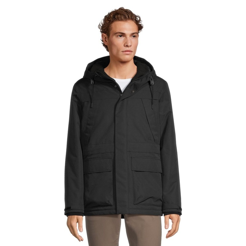 Men’s Tusk Parka Insulated Hooded Jacket BLACK BEAUTY S