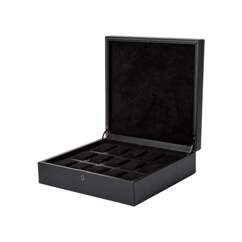 Wolf British Racing 15 Piece Watch Box Black