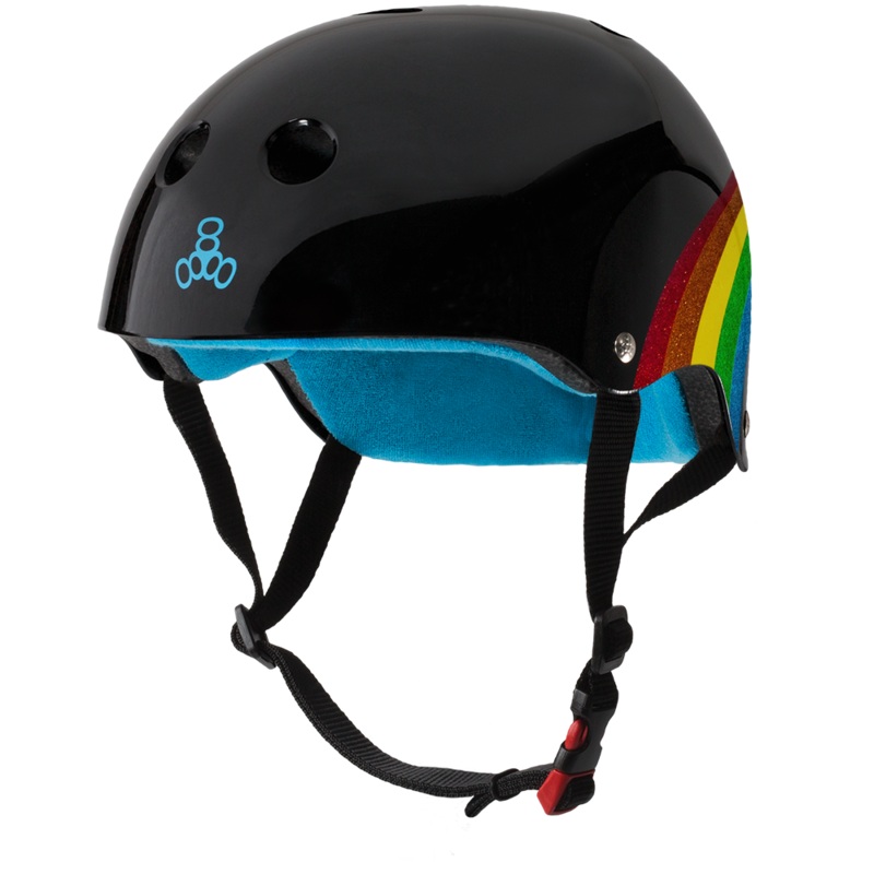 Triple 8 THE Certified Helmet Sweat Saver – Rainbow Sparkle Black XS/S