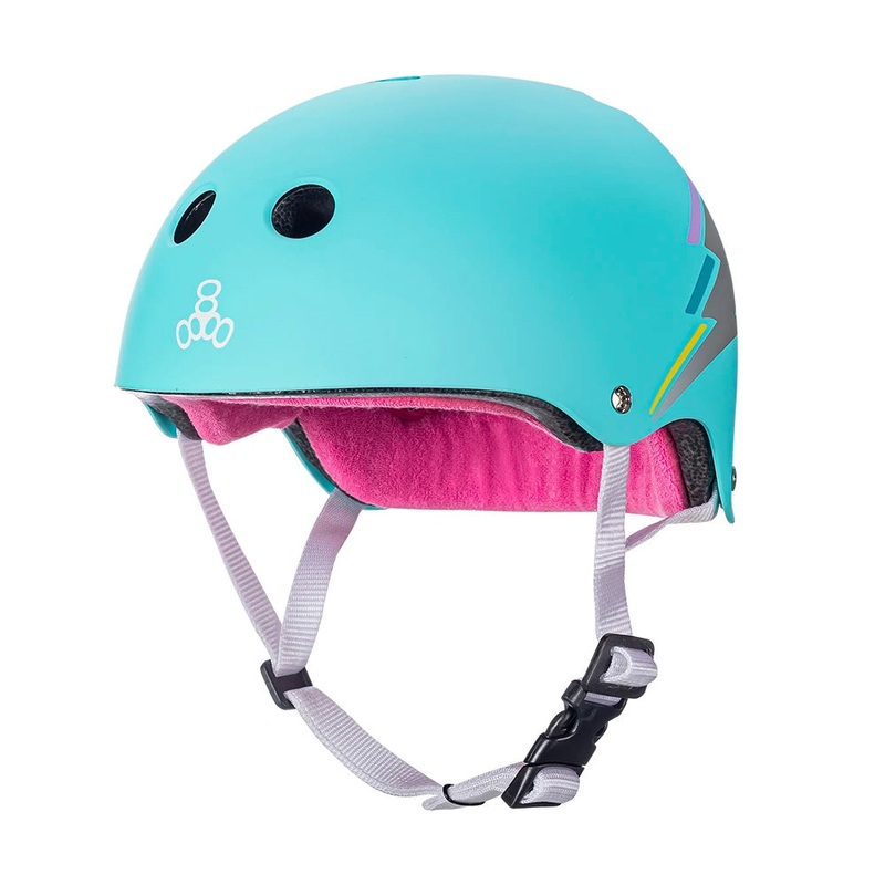 Triple 8 The Certified Sweatsaver Helmet – Teal Hologram XS/S