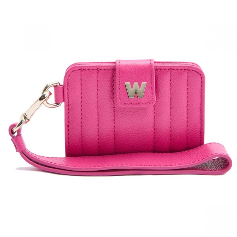 Wolf Mimi Credit Card Holder with Wristlet Pink Pink
