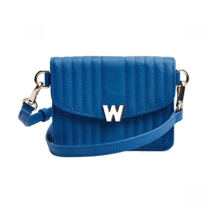Wolf Mimi Mini Bag with Wristlet & Lanyard Blue Blue