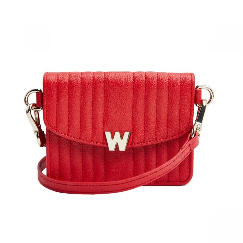 Wolf Mimi Mini Bag with Wristlet & Lanyard Red Red