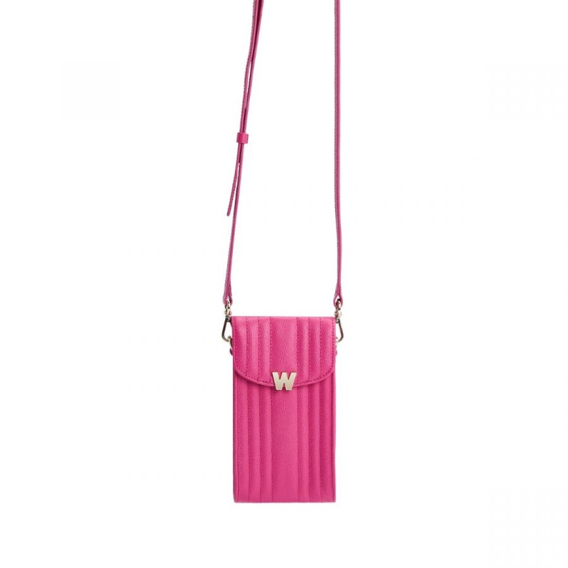 Wolf Mimi Phone Case with Wristlet & Lanyard Pink Pink