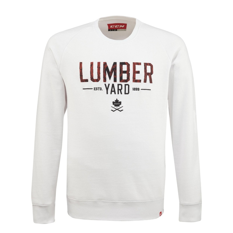 LUMBER YARD ADULT FLEECE CREW WHITE S