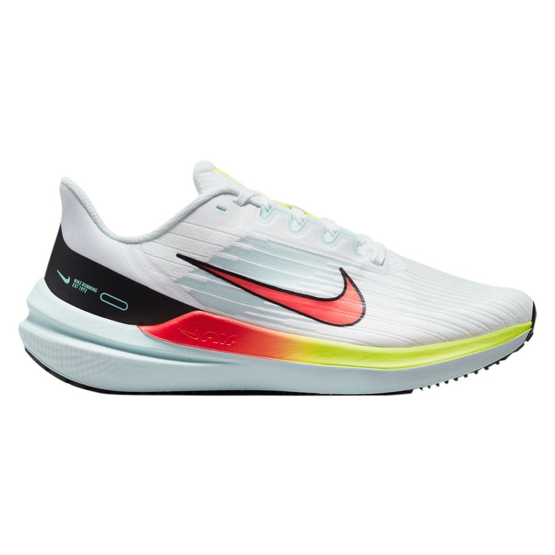 Women’s Air Winflo 9 Running Shoes WHITE/BRIGHT CRIMSON 6