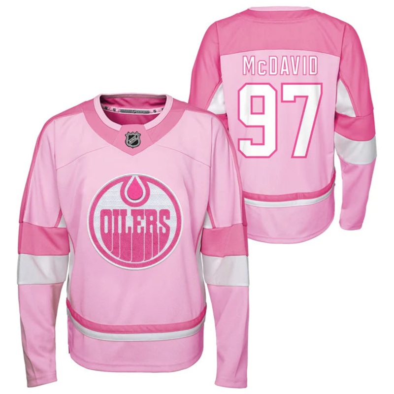 Infant Fashion Jersey – Edmonton Oilers – McDavid PINK 12M