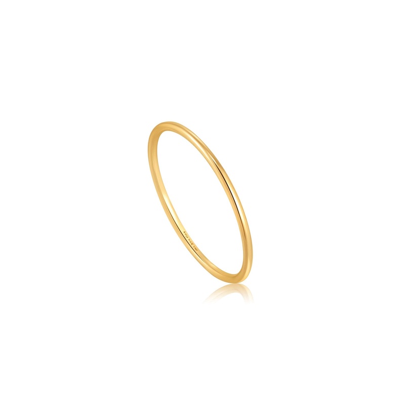 Ania Haie 14ct Gold Fine Band Ring 52