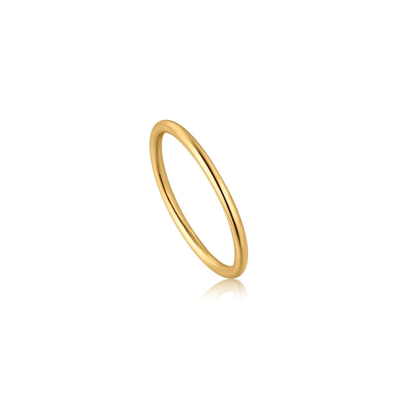 Ania Haie 14ct Gold Solid Band Ring 52