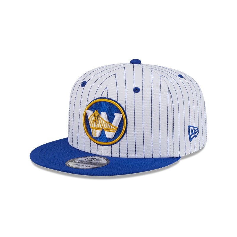 New Era Golden State Warriors Deceptor Pinstripe 9FIFTY Snapback Hat OS