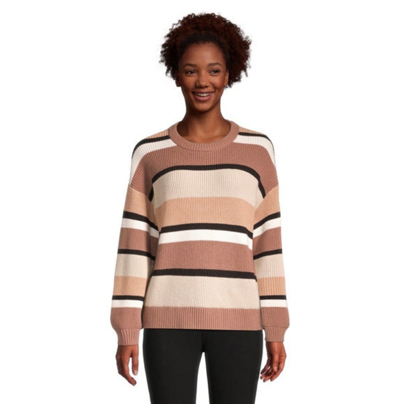 Ripzone Harlo Women’s Sweater BROWN STRIPED S