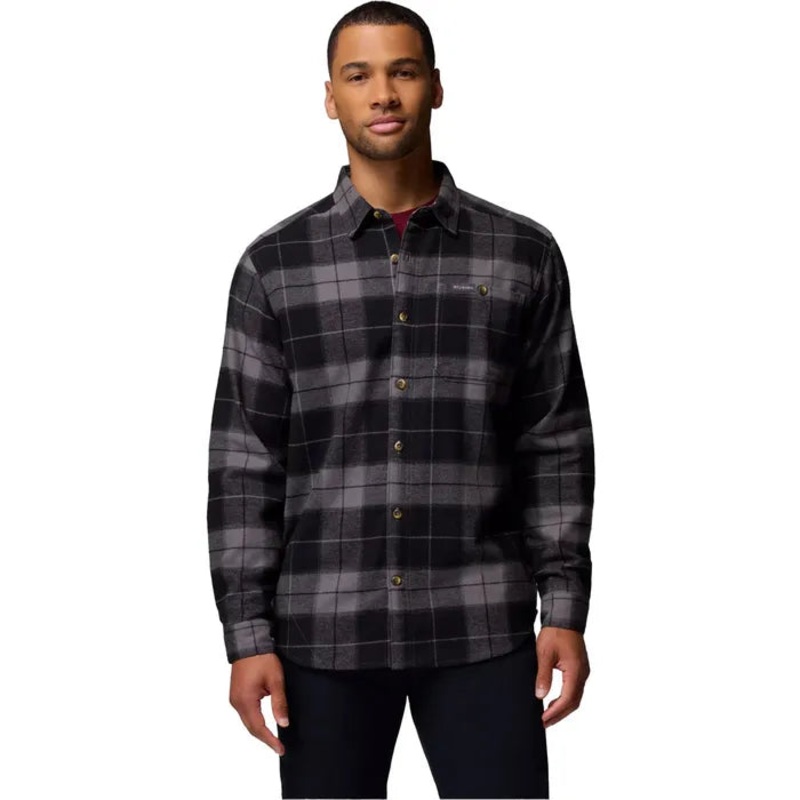 Columbia Men’s Pitchstone Heavyweight Flannel II CITY GREY/MACRO BUFFALO TARTAN S