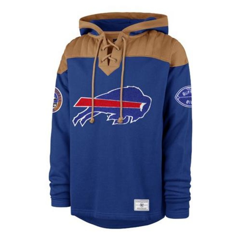 47 Brand Buffalo Bills Golden Age Wingback Lacer Hoodie BLUE L