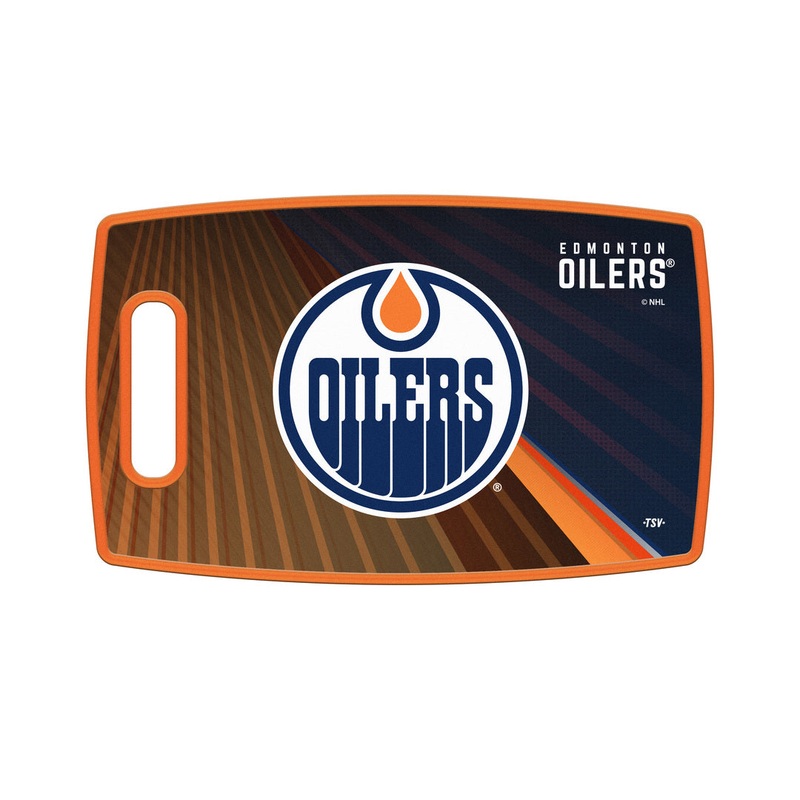 The Sports Vault NHL Edmonton Oilers Cutting Board Orange