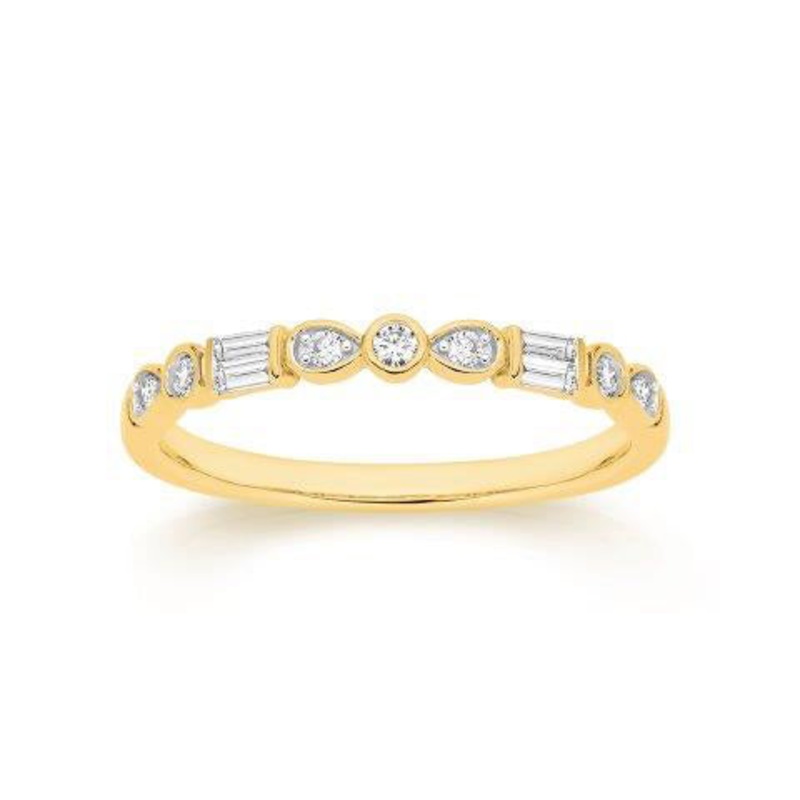 9ct Yellow Gold 0.20ct Diamond Band Ring