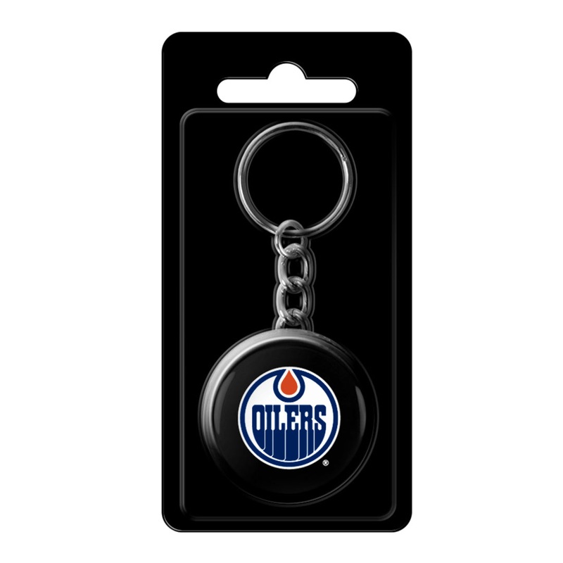 The Sports Vault NHL Edmonton Oilers Puck Keychain