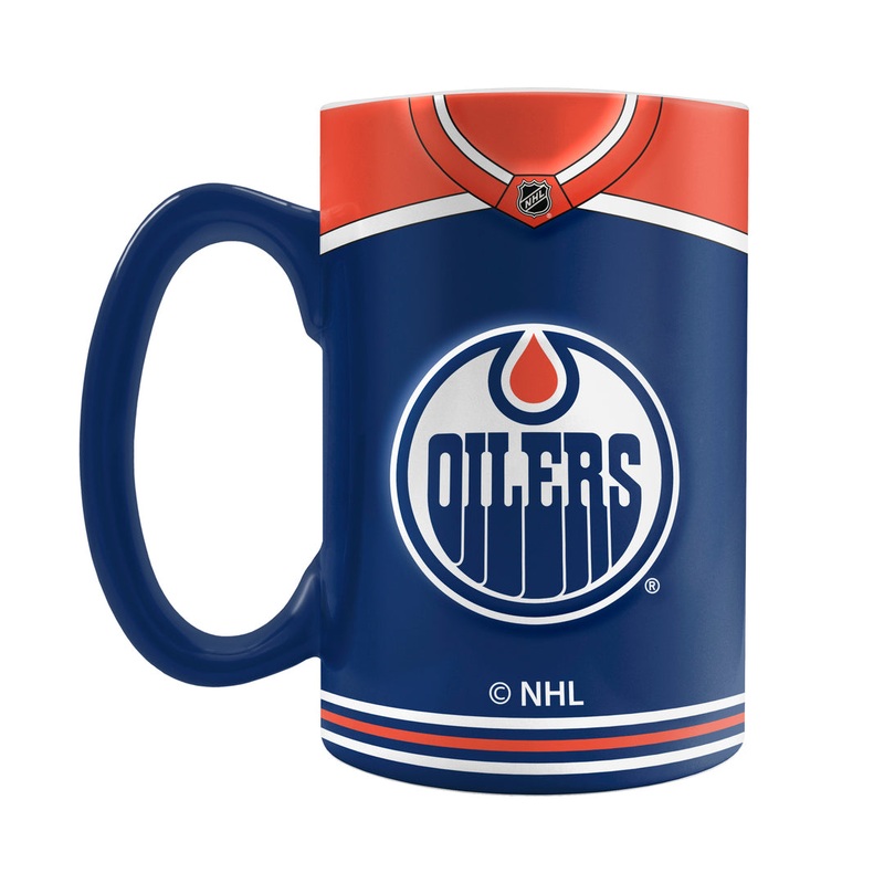 The Sports Vault NHL Edmonton Oilers Sculpted Jersey Mug 20oz