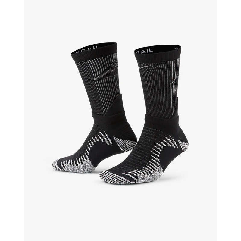 Trail Running Crew Socks BLACK 6-7.5