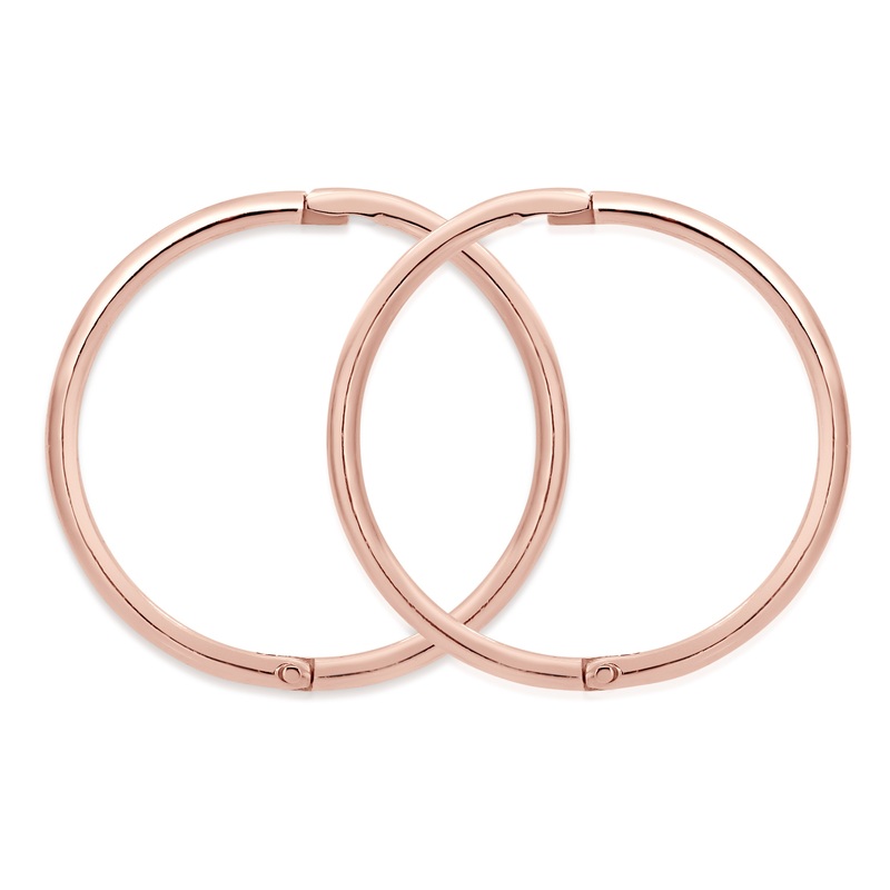 9ct rose gold large plain gold sleepers