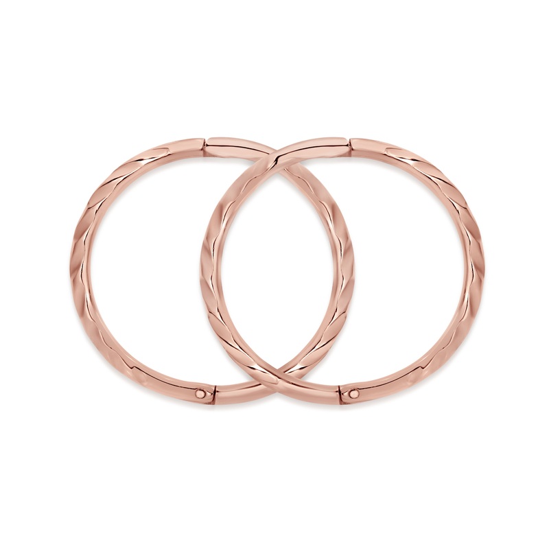 9ct rose gold medium twist gold sleepers