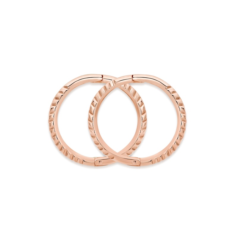 9ct rose gold mini twist gold sleepers