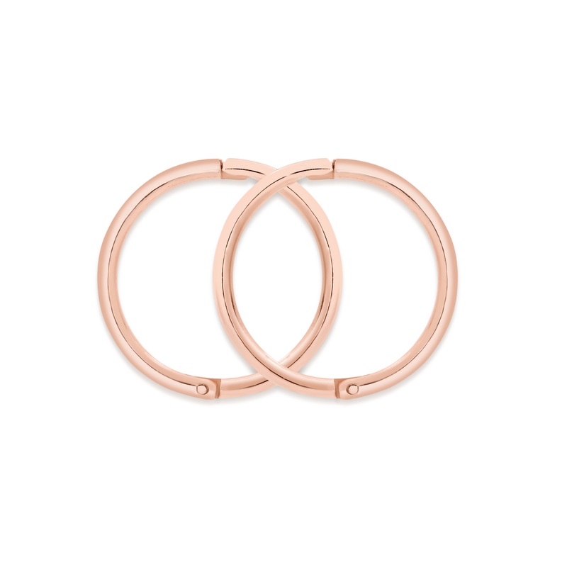 9ct rose gold small plain gold sleepers