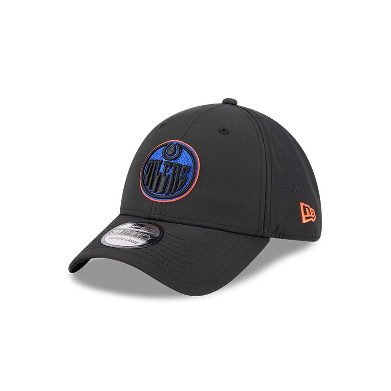 New Era Men’s NHL Edmonton Oilers 3930 Night Hat Black Small/Medium