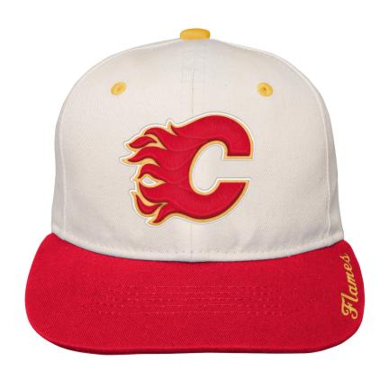 Youth Bone Crown Deadstock Flat Brim – Calgary Flames