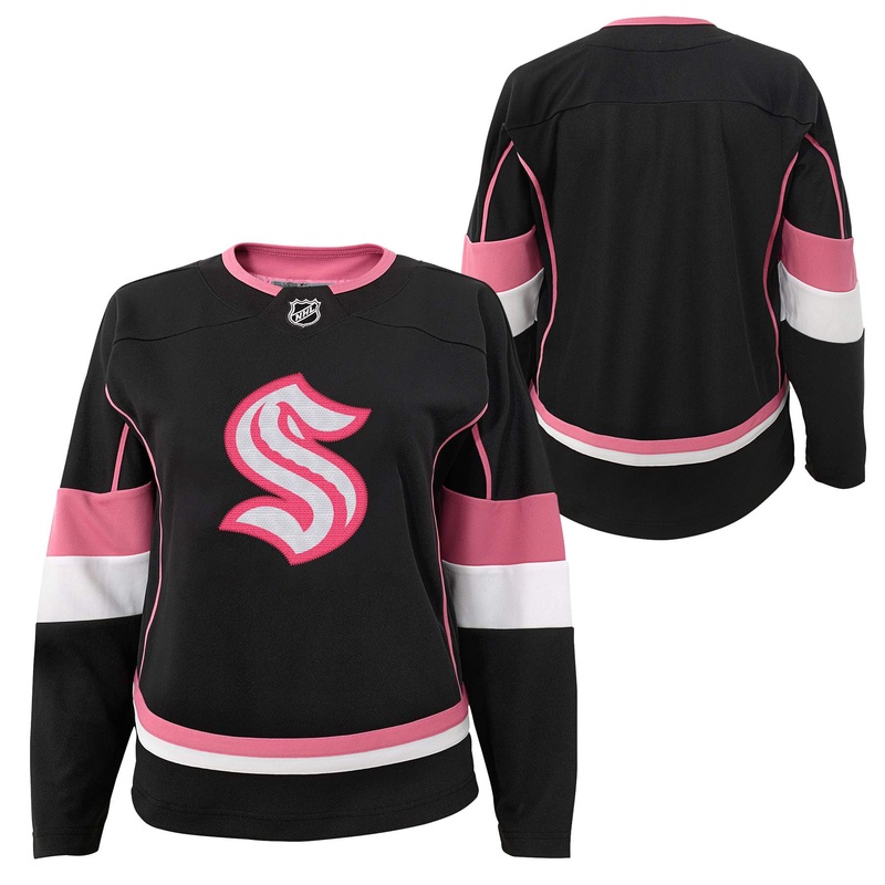 Youth Fashion Jersey – Seattle Kraken – Blank BLACK S