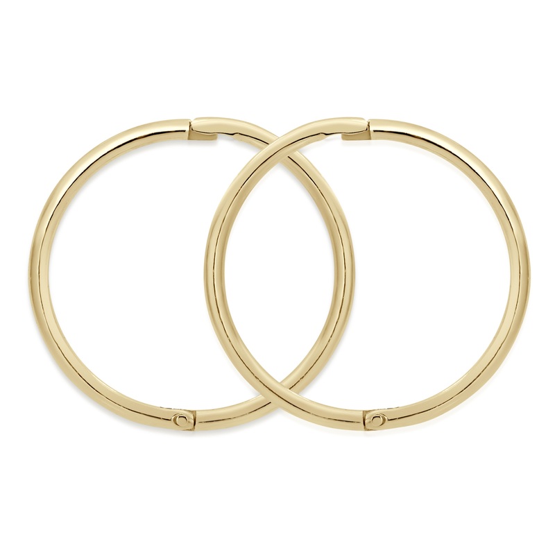 9ct gold large plain gold sleepers