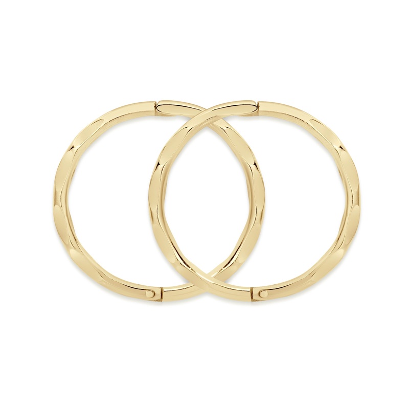 9ct gold medium faceted gold sleepers