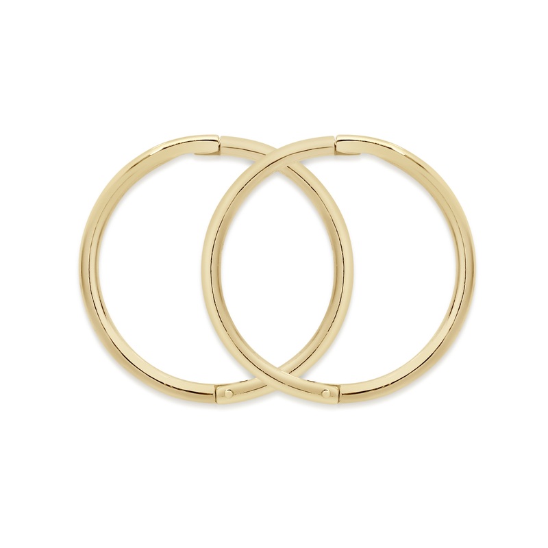 9ct gold medium plain gold sleepers