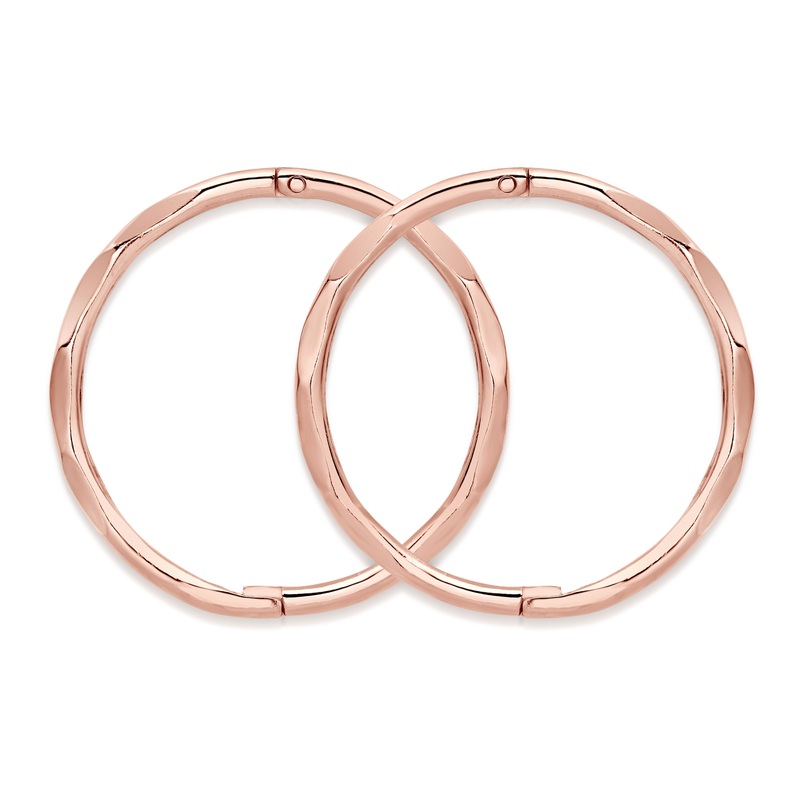 9ct rose gold large faceted gold sleepers