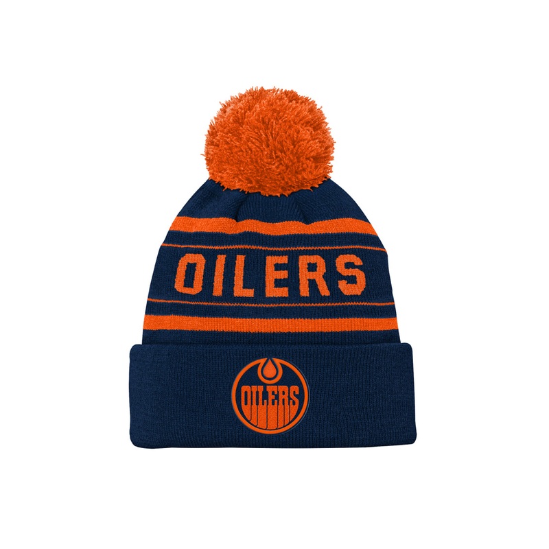 Kids NHL Jacquard Cuff Pom – Edmonton Oilers Alternate