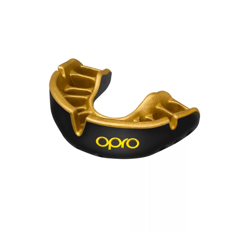 OPRO Self Fit Mouthguard Gold Junior Black/Gold