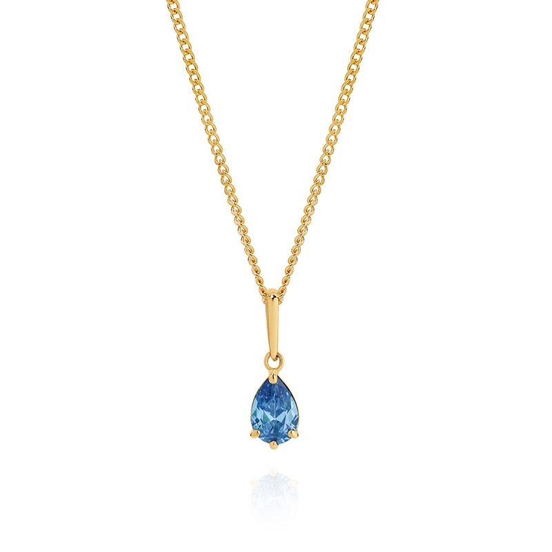 9ct blue topaz pendant