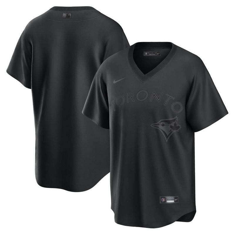 Blue Jays Pitch Black Replica T-Shirt Jersey BLACK S