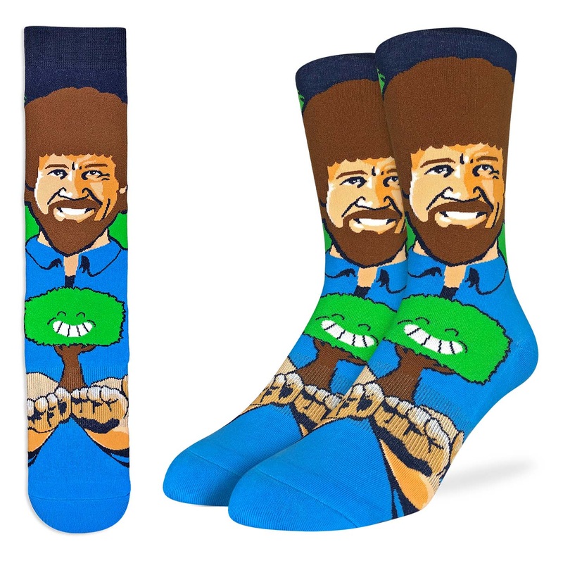 Men’s Bob Ross, Happy Little Tree Socks