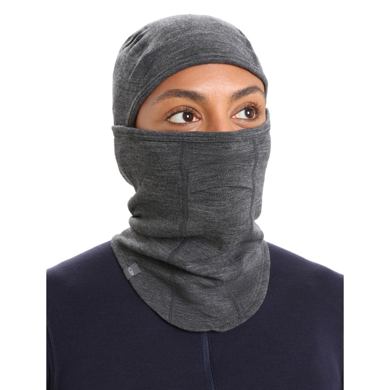 Unisex Merino Apex Balaclava JET HEATHER OS