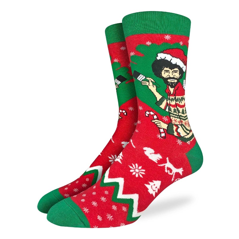 Men’s Bob Ross Christmas Socks