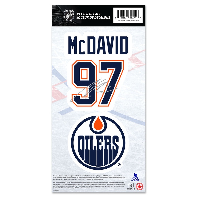 Mustang NHL Edmonton Oilers Connor McDavid Decal Set Primary