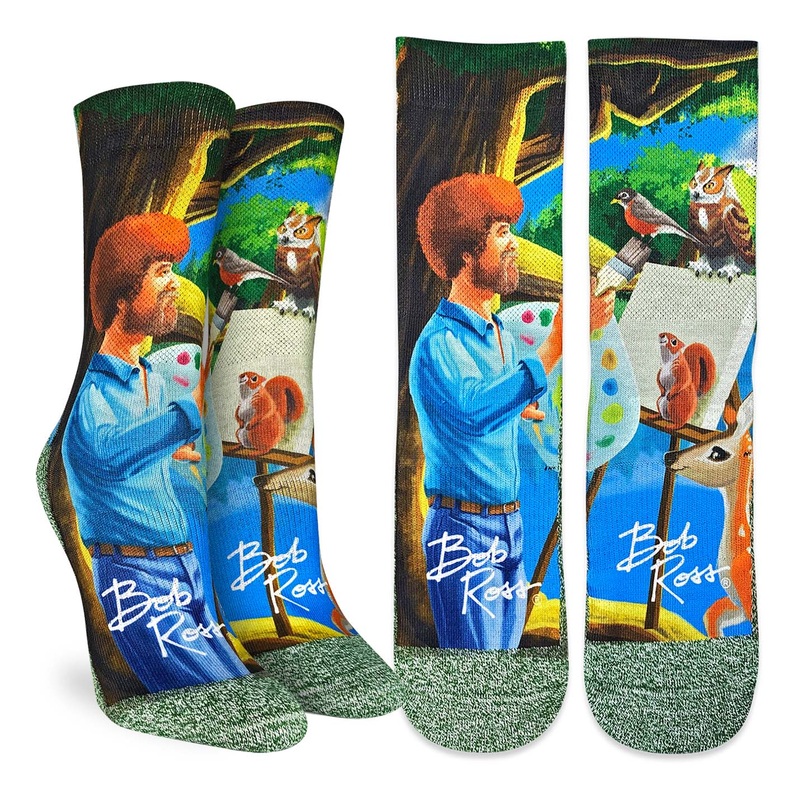 Women’s Bob Ross, Painting Socks