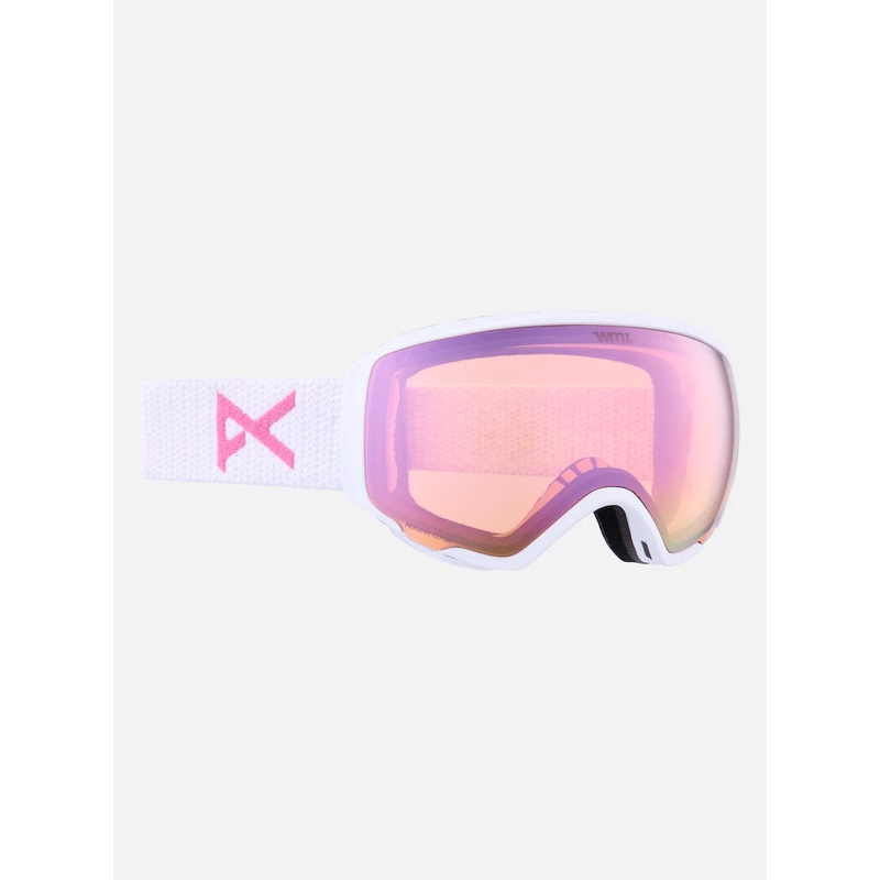 Women’s WM1 Goggles + Bonus Lens + MFI Face Mask WHITE/CLOUDY PINK