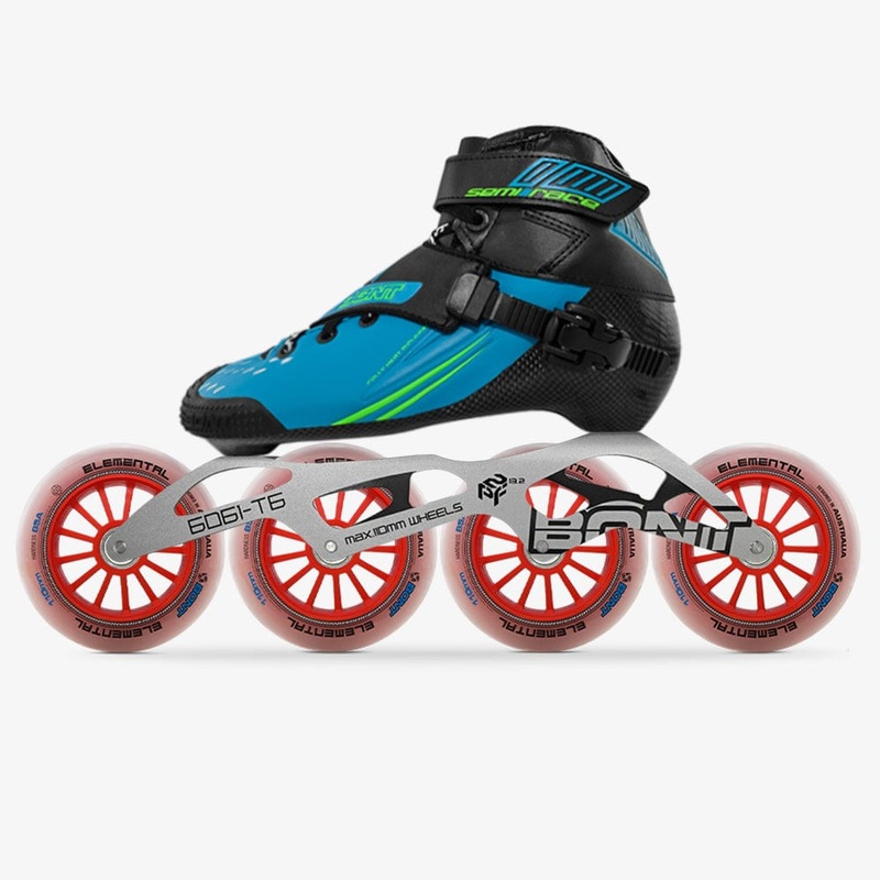 Semi Race II Inline Skates Blue/Black 4 2PF 6061 13.2″ 1104_Elemental 110mm_Bont Pro