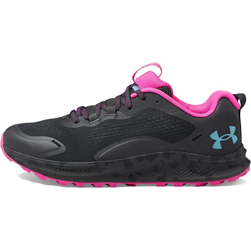 Women’s Charged Bandit Trail 2 Running Shoes JET GREY/STILL WATER/RETRO PINK 6.5