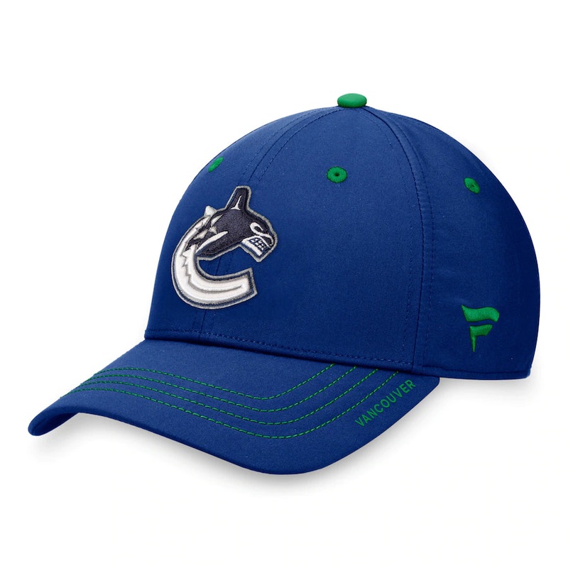 2022 NHL Pro Rink Solid Color Flex Fit Cap CANUCKS S-M