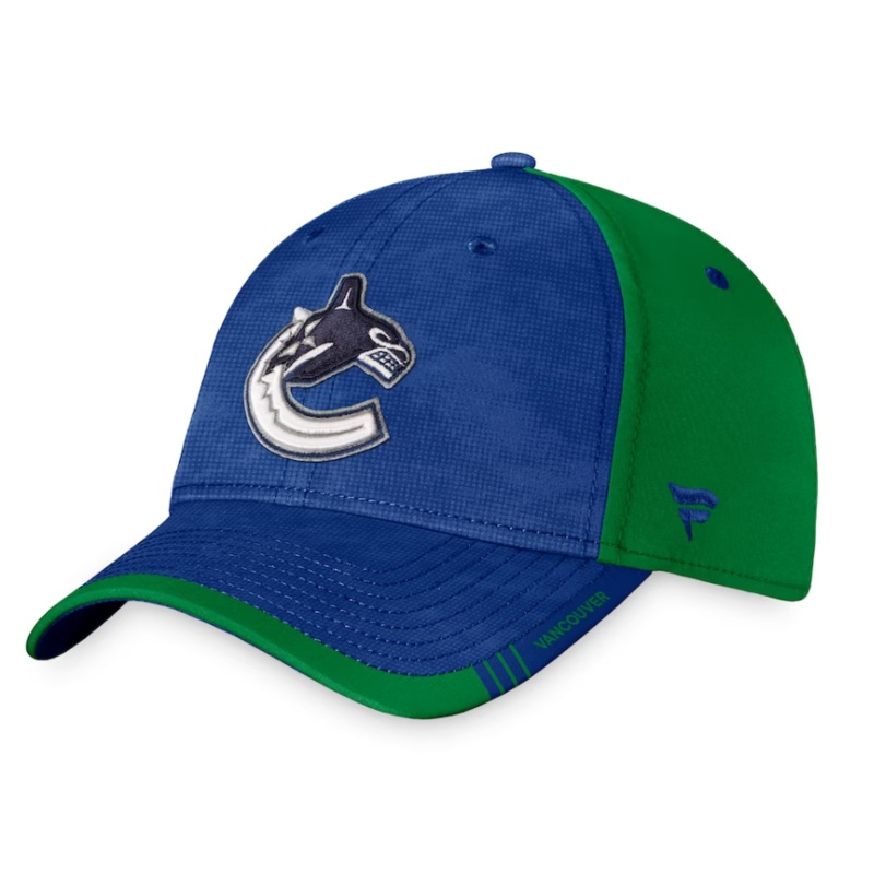 2022 NHL Pro Rink Two Tone Stretch Fit Cap CANUCKS S-M